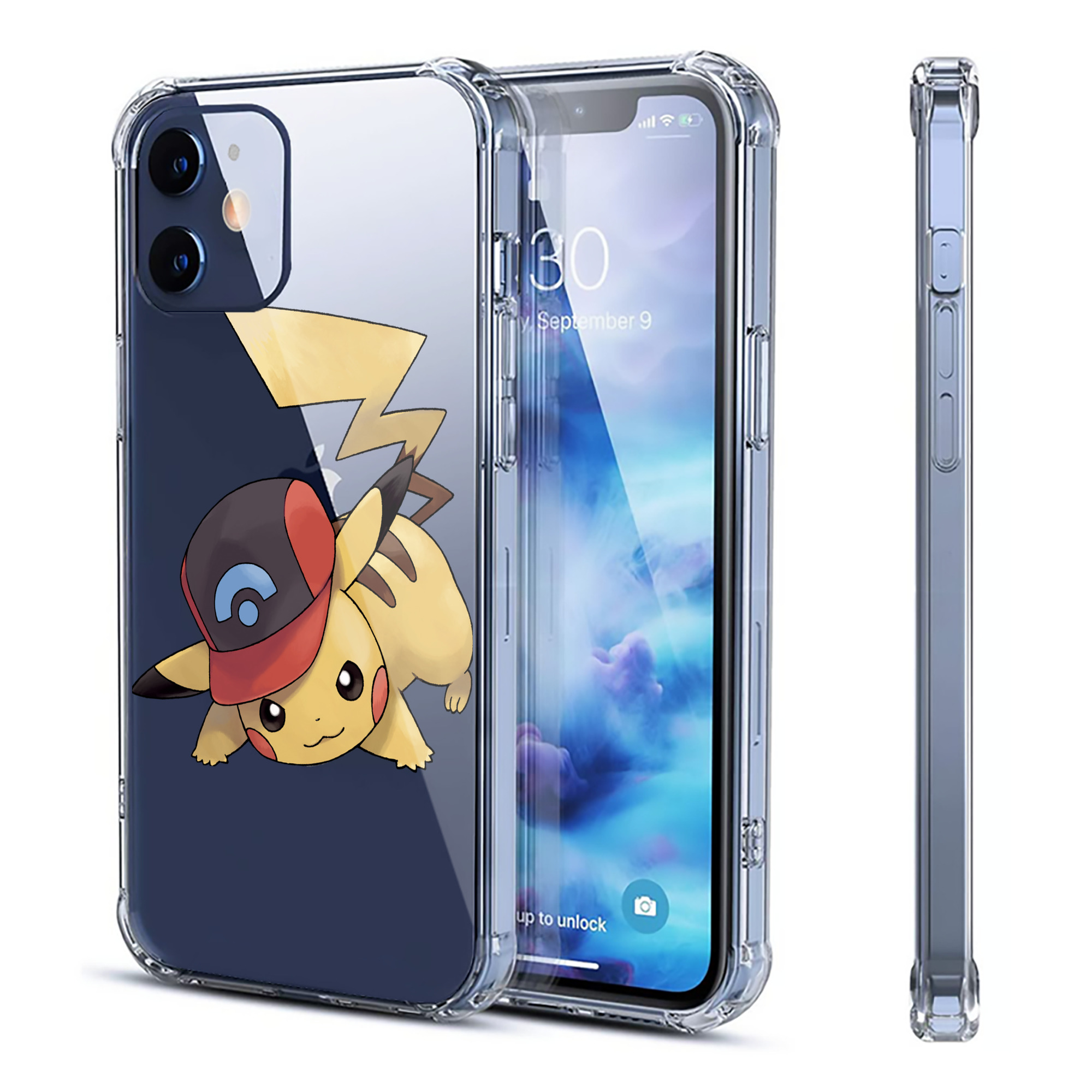 （画像用） ポケットモンスター Pokémon 【iPhone 12シリーズ対応】透明スマホケース（クリアソフトケース）